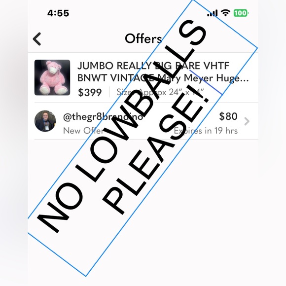 JUMBO REALLY BIG RARE VHTF BNWT VINTAGE Mary Meyer Huge Pink Teddy Bear GR8 Gift - Picture 13 of 15